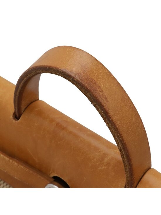 Hermes Herbag PM Handbag 2-Way Backpack Toile GM Leather Beige Light Brown main image 9